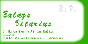 balazs vitarius business card